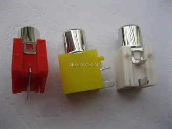 

150 pcs per Lot AV Pin Jack RCA Female 3 Color Audio Video AV Socket Connector AV-8.4-1