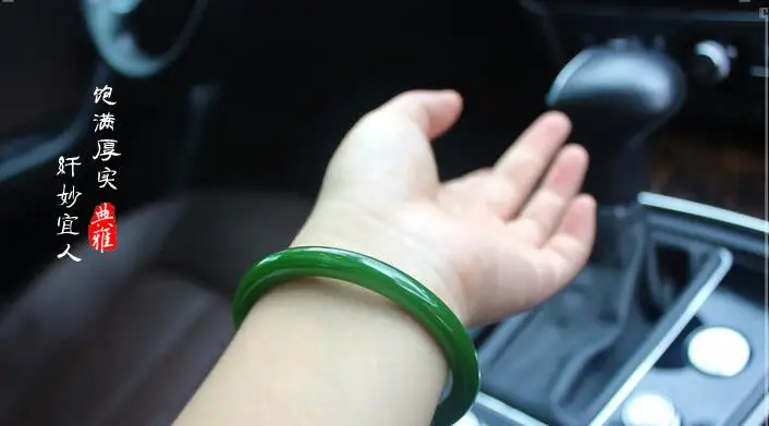 Xinjiang Hetian jade зеленый нефрит браслет натуральный нефрит диаметр 62 мм Большой браслет