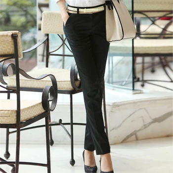 

Spring Autumn Hot Sale Women Pants OL Pencil Pants Office Suit Pants Fashion Casual Simple Cargo Trousers Women With Sashes