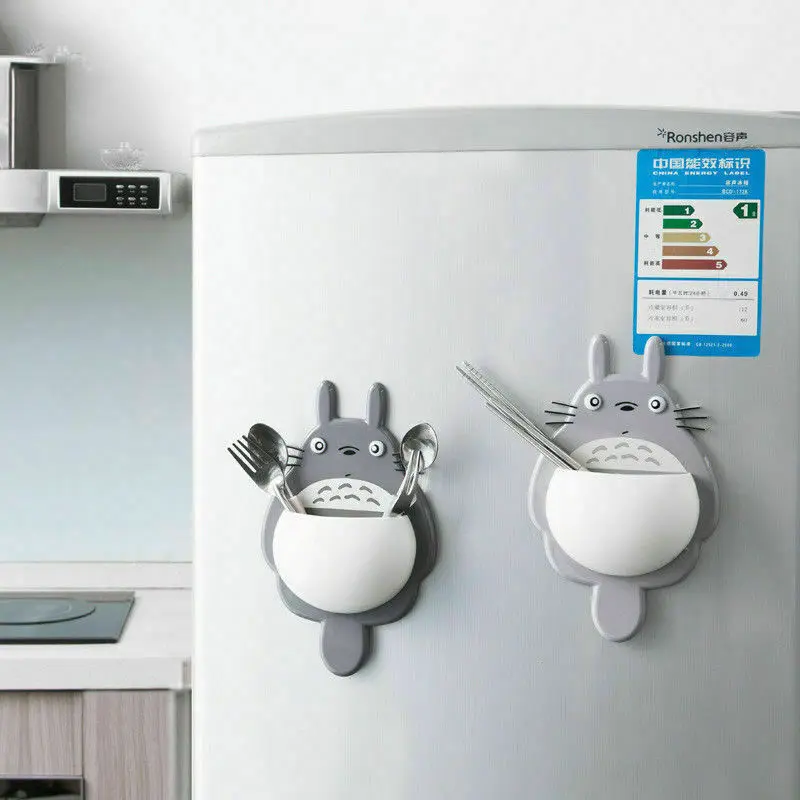 

Totoro Bathroom Toothbrush Wall Mount Holder Sucker Suction Cups Organizer Storage Tool