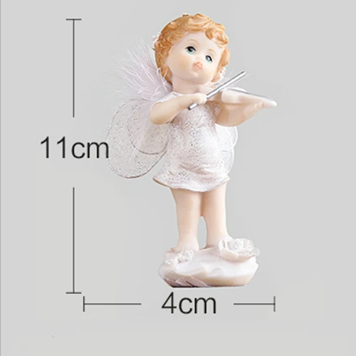 Baby Angel Violin VILEAD, 3 вида стилей, смола, детская фигурка Ангела, милый ангел, миниатюры, милые сказочные поделки для домашнего декора, креативные подарки для детей - Цвет: Baby Angel Violin