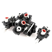 Высокое качество 5 шт. печатного монтажа 2 Позиции Стерео Аудио Видео разъем RCA гнездовой разъем