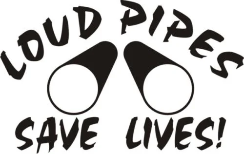 4Pcs Loud Pipes Save Lives window Sticker Decal 10x6.5cm