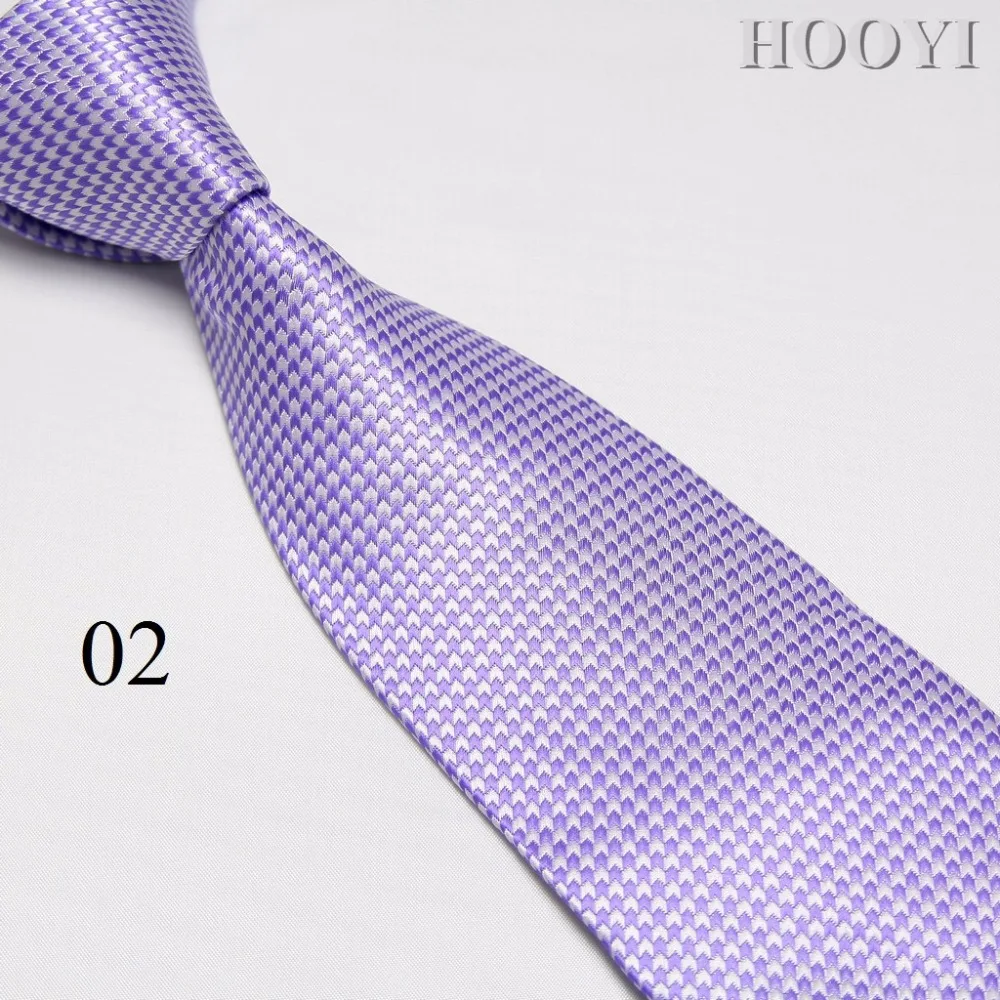 HOOYI из микрофибры мужские галстуки на шею подарок Мода Gravata деловой галстук для свадебной вечеринки