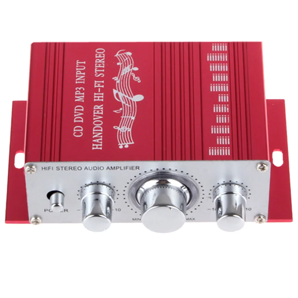 20W Red Hifi Mini Digital amplificador Motorcycle Auto Car
