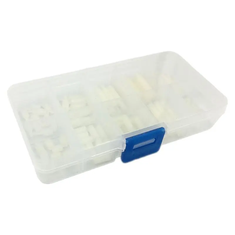 

120pcs M2 Nylon Hex Spacer Standoff /Screw/Nut Assorted Kit,Male Female( White)