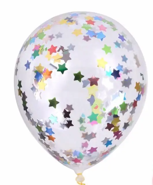 5 шт./партия креативные 12 дюймов красочные блестки воздушный шар "Конфетти" Рождественские Свадебные украшения день рождения товары gyh - Цвет: Star