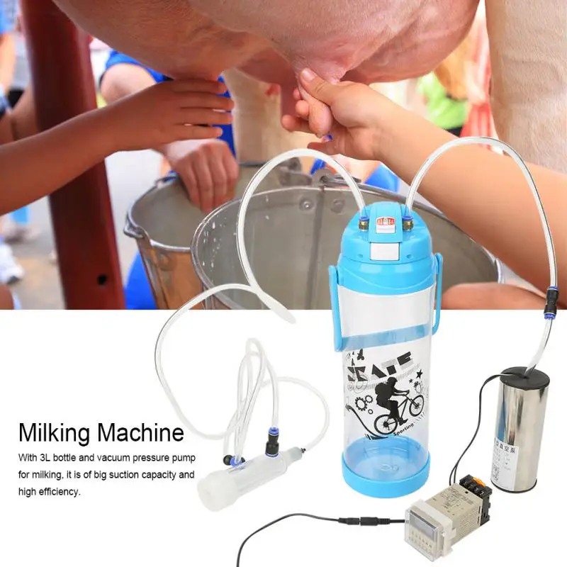 

Automatic 3L Electric Goat Sheep Milking Machine Portable Plastic Milker for Sheep Cows Milker Vacuum Pump US Plug