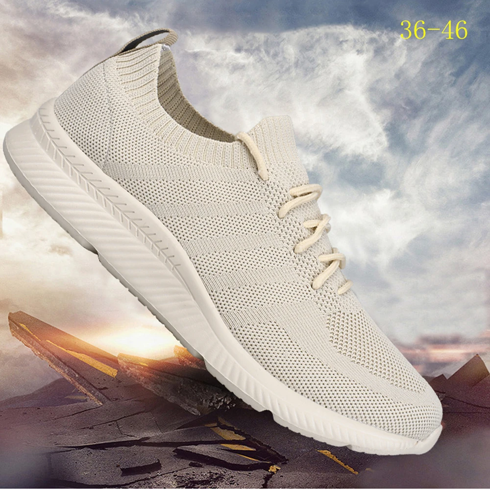 Fashion Casual Shoes for Men and Women with The Summer Casual Sports Breathable Flying Woven Socks Set Lovers Shoes
