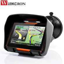 Melhor 4.3 “motocicleta GPS Do Carro de Navegação GPS IPX7 À Prova D’ Água Bluetooth Car GPS Navigator construído em 8 GB Livre 2017 NOVOS Mapas