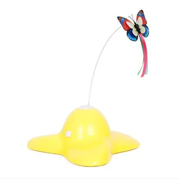 

Electric Pet cat toy rotation colorful butterfly flying cat interactive toys tease sticks cat interactive toy rotating butterfly