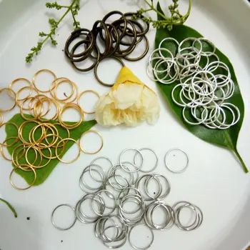 

wholesale 2000pcs 4-7mm Double layer Metal Keyring Keychaindiy Chain Key keyfob Accessories DIY jewelry Findings Connector