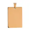 Collier rectangulaire unisexe en acier inoxydable, plaque d'identité vierge de l'armée, pendentif de chien, bijoux hypoallergénique, 5 couleurs, 28x40mm, vente en gros, 5 pièces ► Photo 3/6