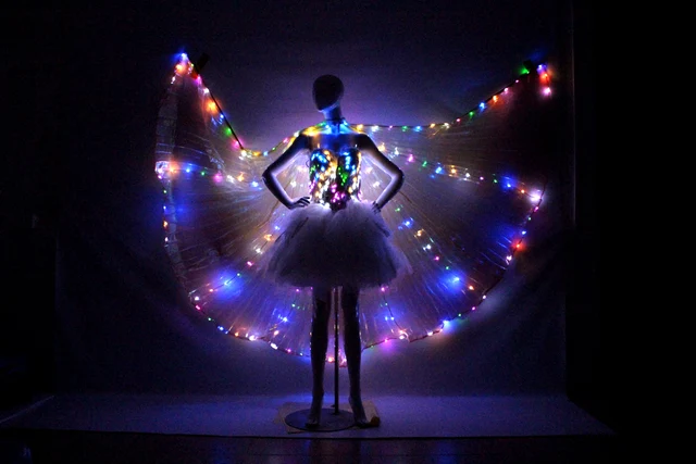 Stage/Party/Vakantie Kleurrijke LED mantel/kleurrijke angel licht ... Stage/Party/Vakantie Kleurrijke LED mantel/kleurrijke angel licht ...