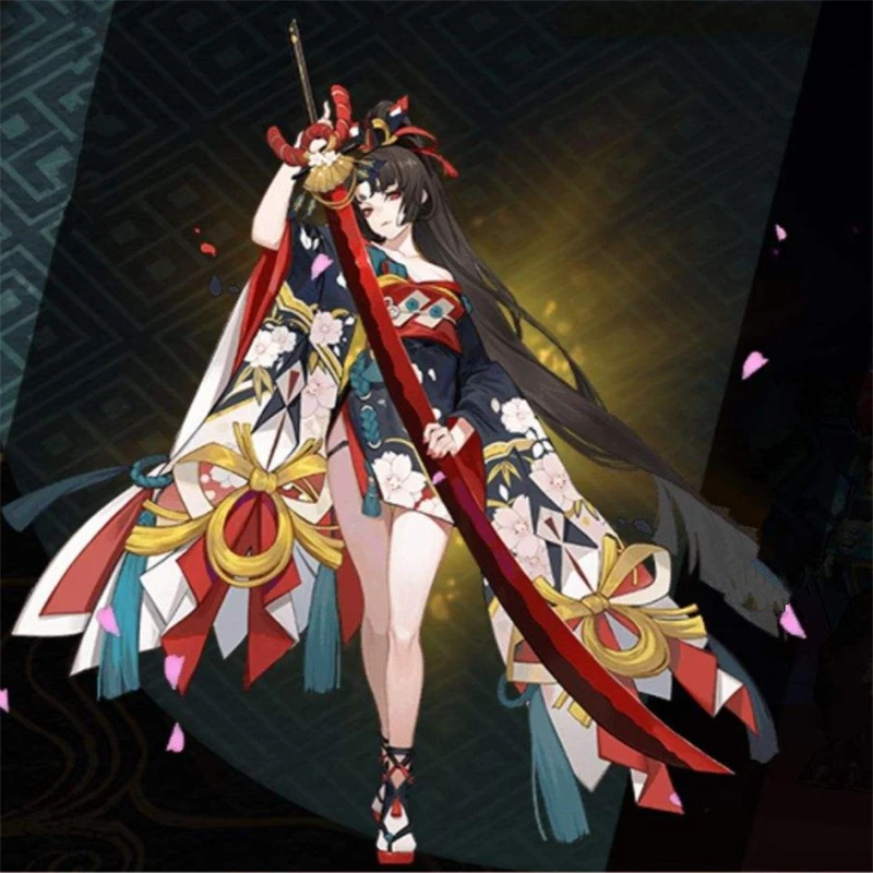 Onmyoji MOBA SSR демонический нож для девочек, вишневый нож, танцевальный карнавальный костюм, кимоно в японском стиле, рождественские костюмы, игра, косплей