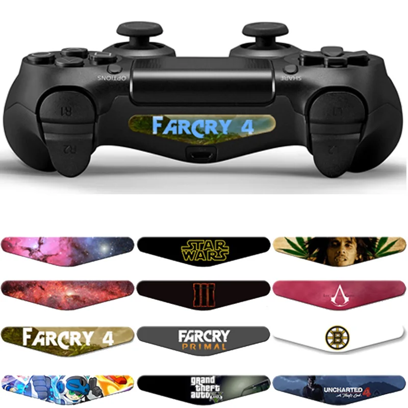 2pcs PS4 Controller LED Light Bar Custom Vinyl Waterproof Decals