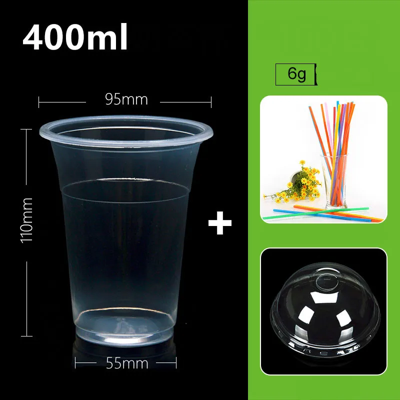 Прекрасные одноразовые, для молока чай мороженое на вынос упаковка пластиковая чашка с крышками дома самодельный лед песок чашки высокий прозрачный - Цвет: B2