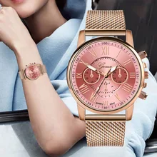 Лидер продаж, женские повседневные кварцевые часы с силиконовым ремешком от ведущего бренда GENEVA, женские наручные часы с браслетом, женские часы