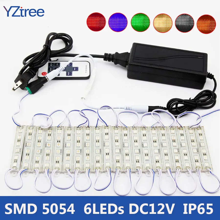 20 шт SMD 5054 светодиодный модуль светильник 6 s DC12V Водонепроницаемый рекламный