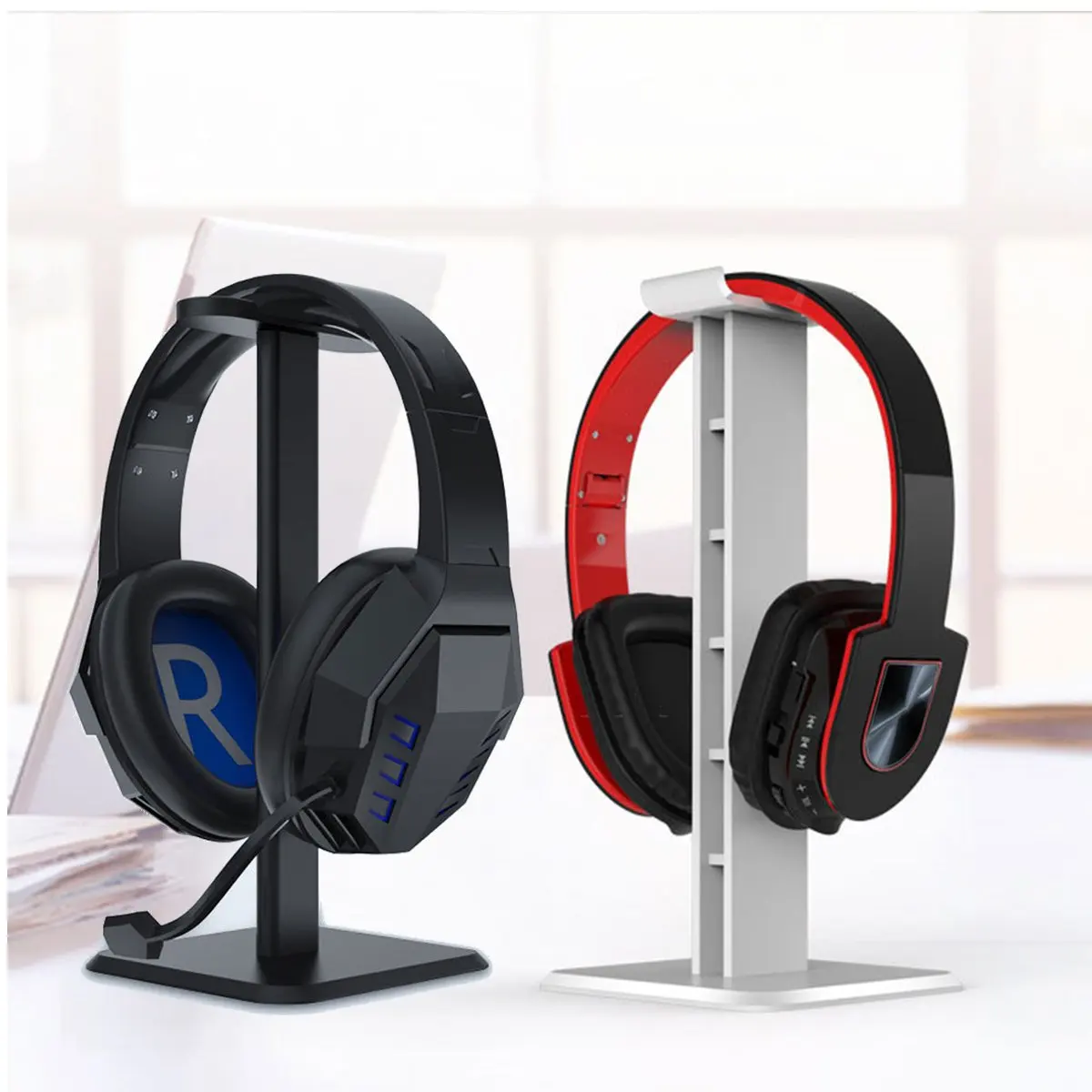 Universal Aluminum Earphone Headset Hanger Holder Headphone Desk Display Stand