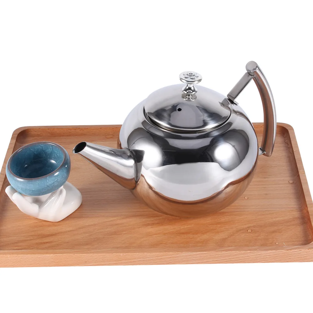 1.5L Stainless Steel Cafe Coffee Tea Pot Teapot Polish with Filter