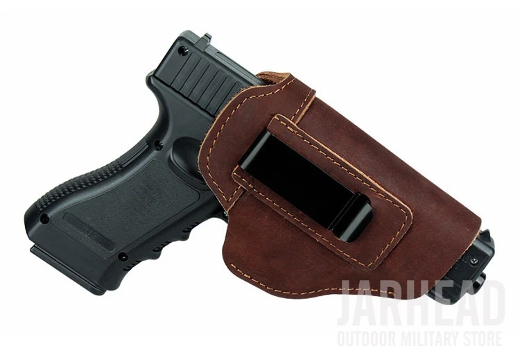 Скрытый яловой кожи кобура для пистолета для Glock 17 19 26 43 P220 P226 SP2022 P229 P239 P250 Беретта 92 аксессуары