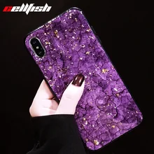 Роскошный Шикарный чехол для iPhone XS MAX Чехлы мягкие силиконовые Хрустальные Блестки Чехол под мрамор для iPhone 6s 7 8 Plus 7 Plus 8 Plus XR funda