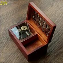 Zipi 18 Tones New Retro Wooden Hand Cranked Music Box Wooden Boxes Creative Gift Wholesale