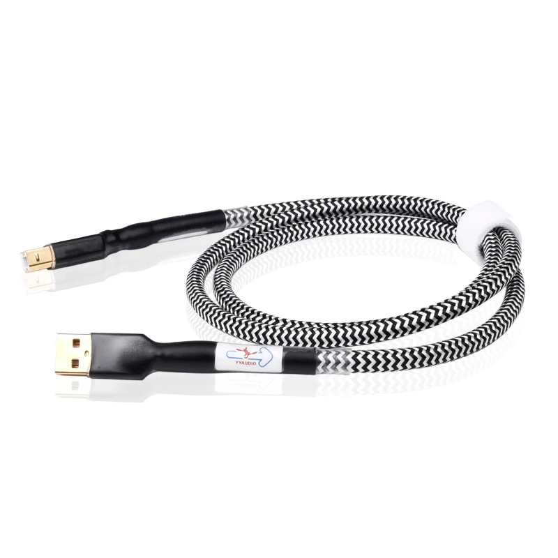 YYAUDIO Hi End OCC silver plated USB audio cable data USB cable DAC USB