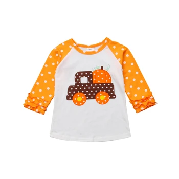 

Baby Kids Girl Halloween Pumpkin Boy Girl Long Sleeve Tops Pumpkin Tee Blouse Size 1-5T