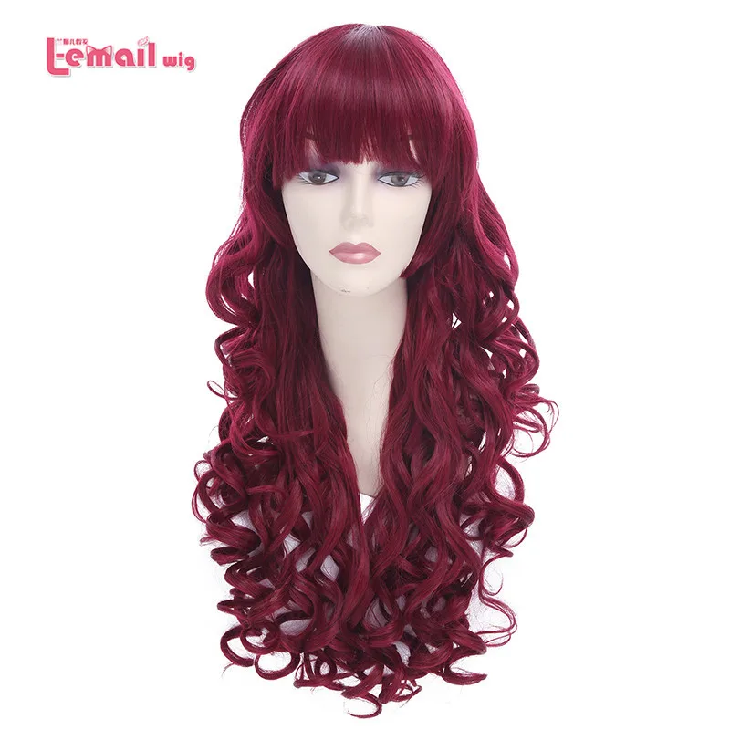 L email wig New Women Cosplay Wigs 65cm Long Wavy 2 Colors Heat