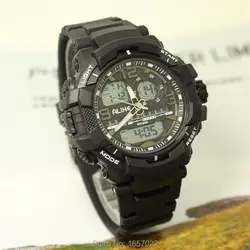 Модные Повседневные водонепроницаемые цифровые спортивные часы для мужчин продвижение подарок светодиодный Dual Time наручные часы для
