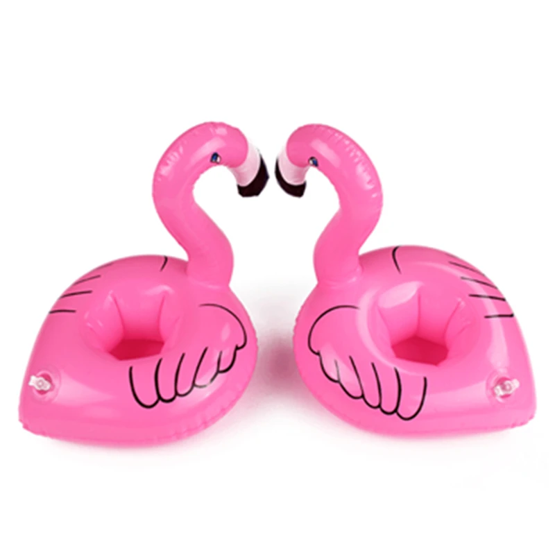 5pcs Float Flamingo Cup Holder Coasters Inflatable Drink Holder for