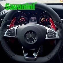 Savanini Алюминиевый Рычаг переключения передач для Mercedes Benz A B C E CLA GLA W205 W212 в автомобиль Стайлинг