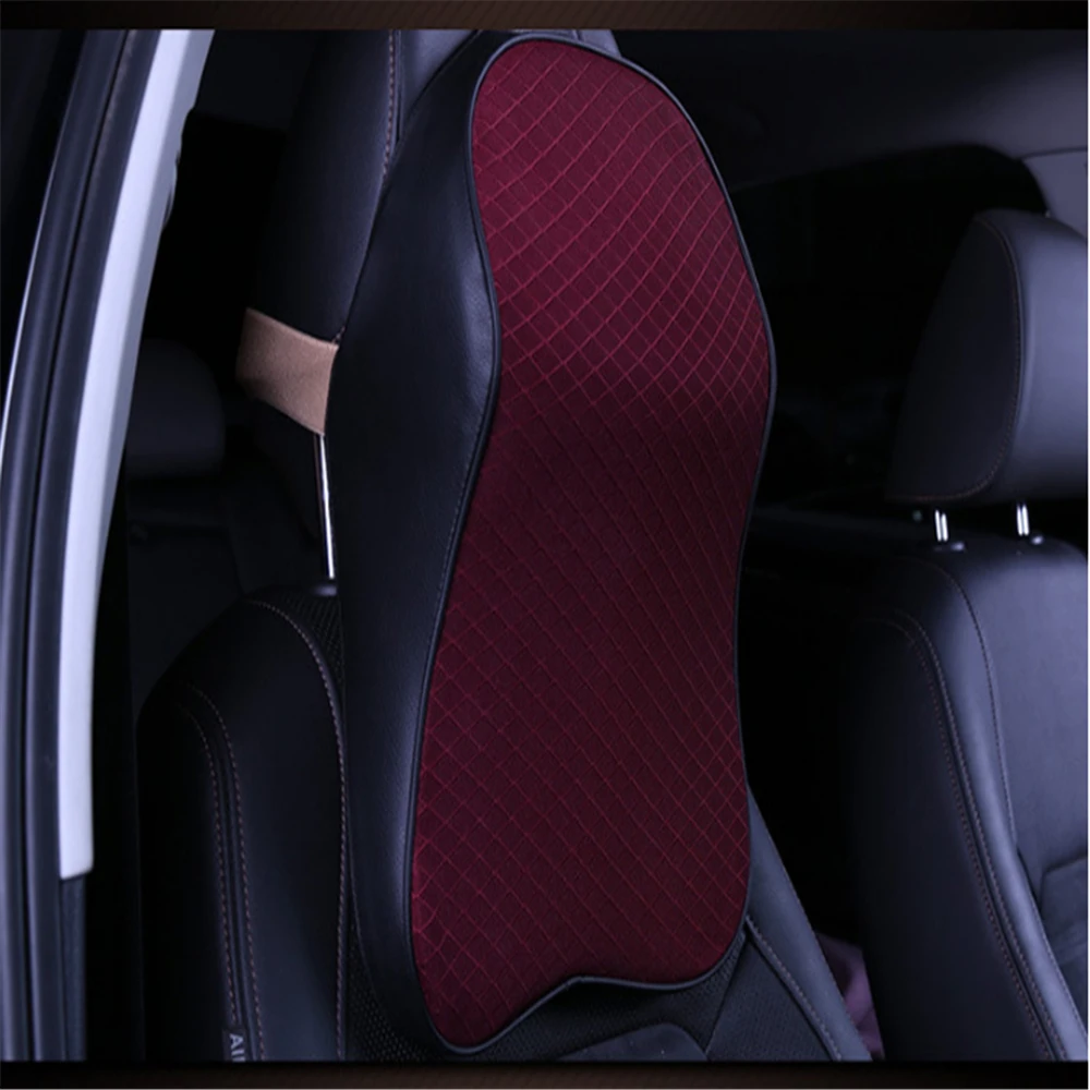 3D пены памяти Автомобильная подушка для шеи Регулируемая подголовник авто подголовник дорожная подушка для шеи Поддержка Держатель чехлы для сидений