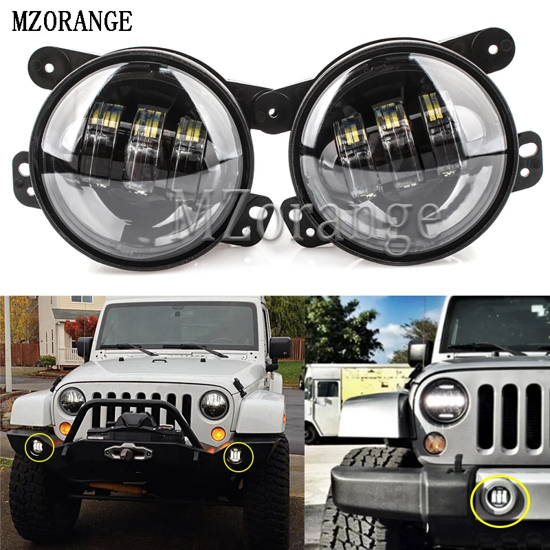 Buy MZORANGE 2PCS 4Inch Round Led Fog Lights 30W 6000K