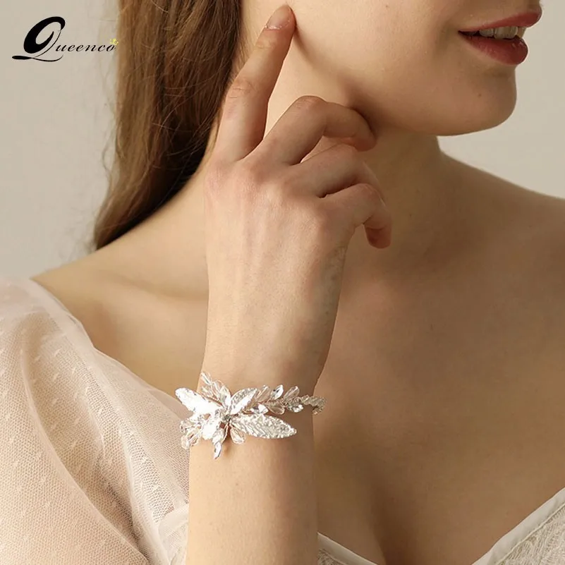 Свадебный браслет для невесты, женский браслет с кристаллами, винтажные браслеты и браслеты, свадебные аксессуары для девушек