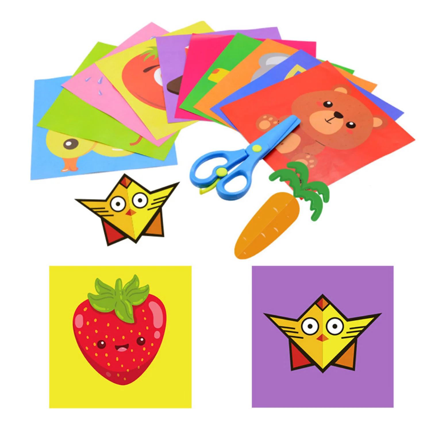 240 страниц цветная бумага для печати-порезы мультфильм Floding бумага изучение слов игрушка детский сад художественные принадлежности
