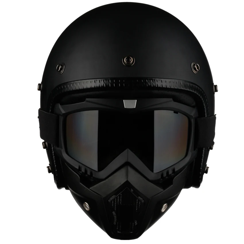 Винтажный мотоциклетный шлем для мотокросса Ретро Кафе Racer Vespa открытое лицо kask