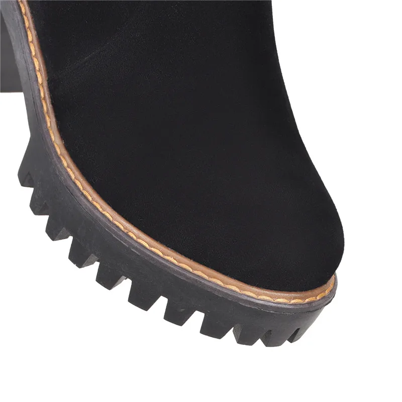 MORAZORA/ г., зимние женские сапоги, обувь на высоком каблуке женские теплые ботфорты женские зимние сапоги на платформе