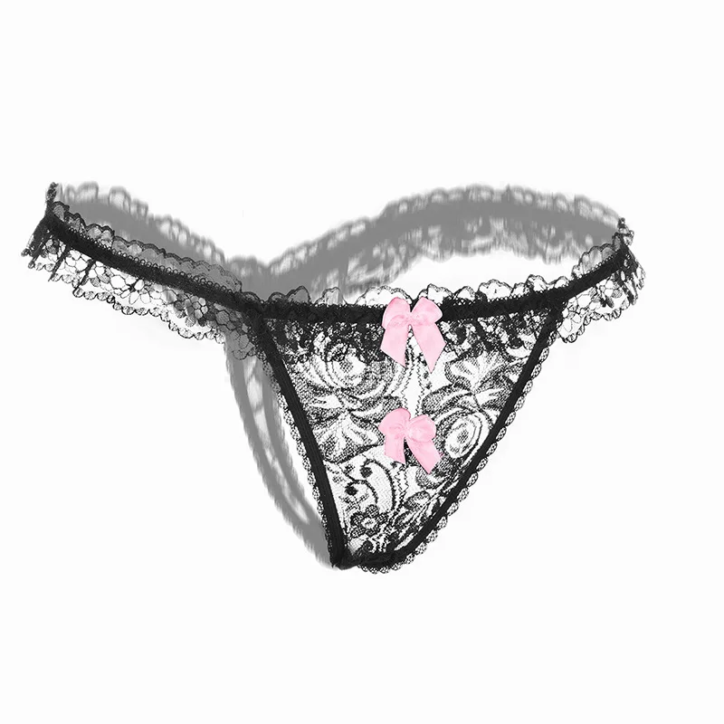 5 шт./партия стилей женские ультра тонкие черные стринги сексуальные трусики