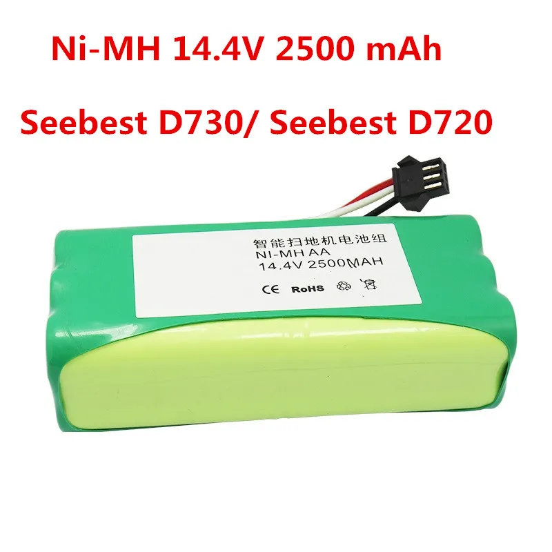 Ni mh 14 4 V 2500 mAh Замена батареи для Seebest D730 D720 Запчасти робота пылесоса|cleaner parts|vacuum