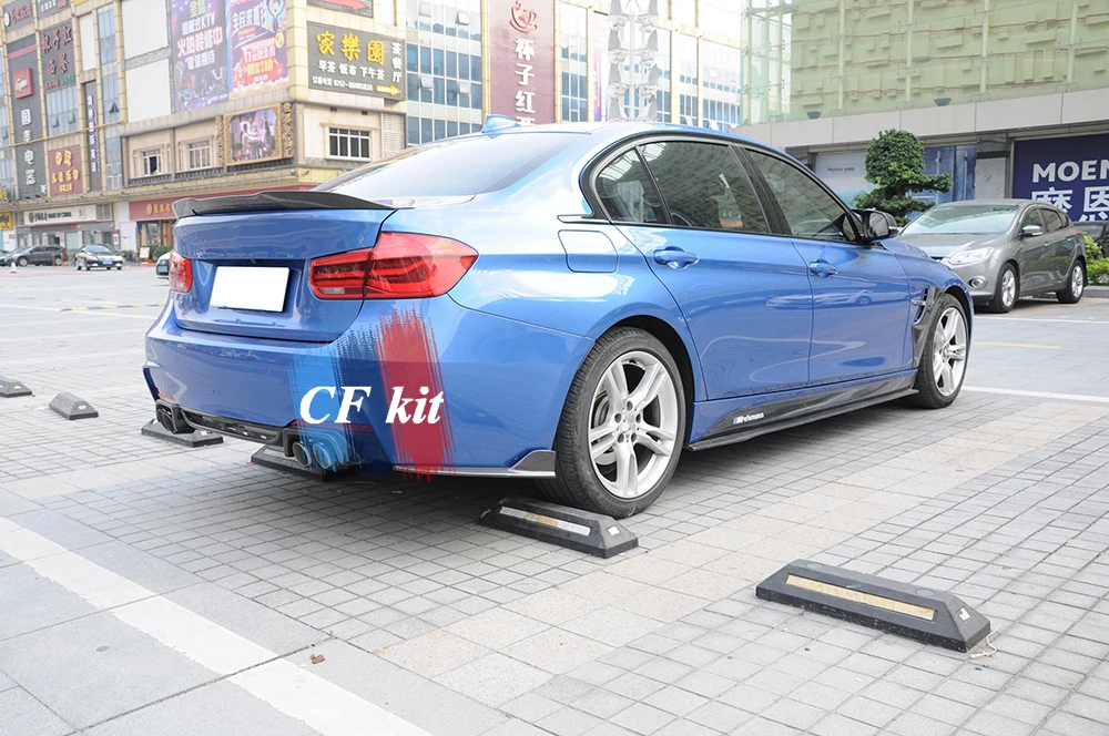 CF комплект OTD стиль задний бампер спойлер для BMW F30 MT Настоящее углеродное волокно M Tech сплиттеры стайлинга автомобилей