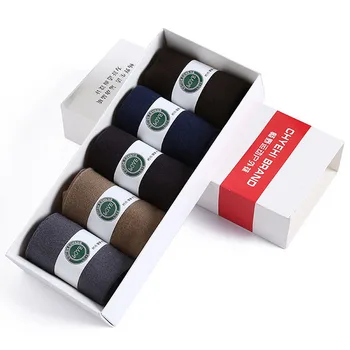 

5 Pairs/box Summer Men No Show Sock Breathable Cotton Solid Color Non-slip Slippers Deodorant Socks 5 Colors