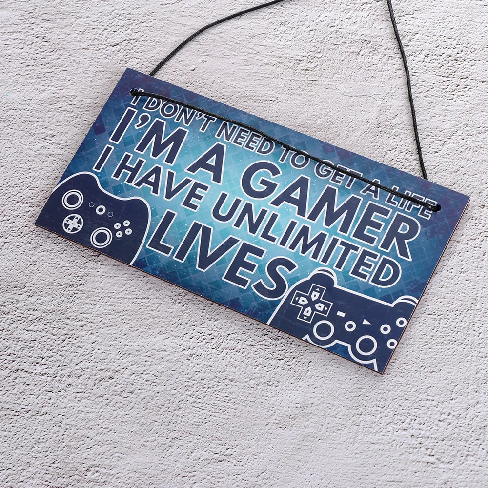 1PC NEW Christmas Birthday Gift Gamer Gaming Plaques Bedroom Gifts For Son Brother Hanging Sign Home Decoration