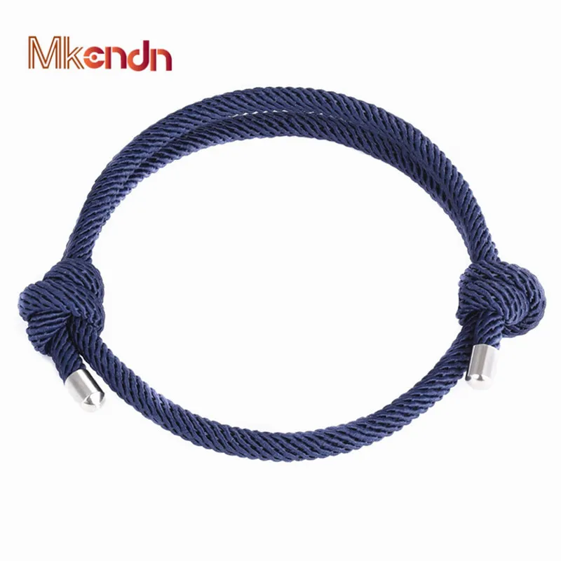 

MKENDN Fashion Milan rope Multi-layer Survival bracelets Men Trendy Simple Macaron Coloful Male Braid Anklets women