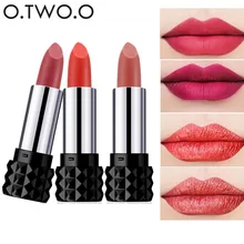 Новинка, роскошная водостойкая помада, стойкий Блестящий карандаш batom, Красный Розовый матовый карандаш для губ, брендовая O. TWO. O, макияж губ