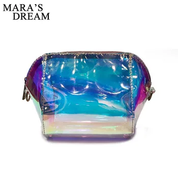 

Mara's Dream 2018 New Women Handbag Laser Hologram Leather Shoulder Bag Lady Single Shopping Shell Bags Large Capacity Handbags