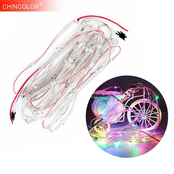 

WS2812B LED Module Light String Pre-soldered Nodes 5V Addressable Idividually Panel Built-in SMD5050 RGB Color New Version JQ