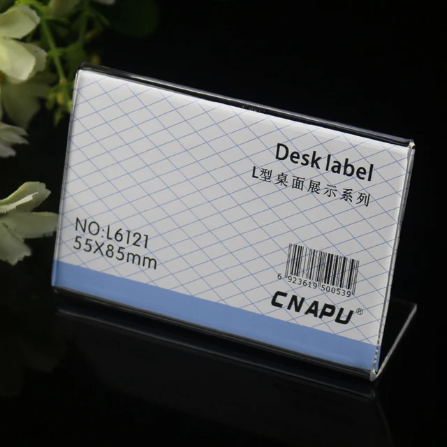 55 85mm customized small size clip name tags pmma transparent t